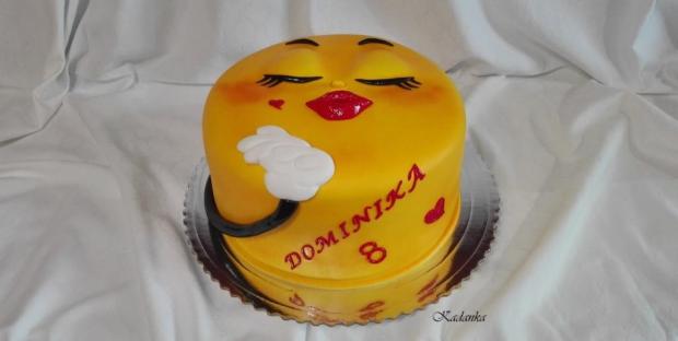 Smajlík posielajúci bozk, torta, Ostané torty pre deti, Kadanka, 2