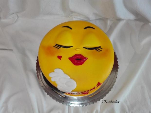 Smajlík posielajúci bozk, torta, Ostané torty pre deti, Kadanka, 1