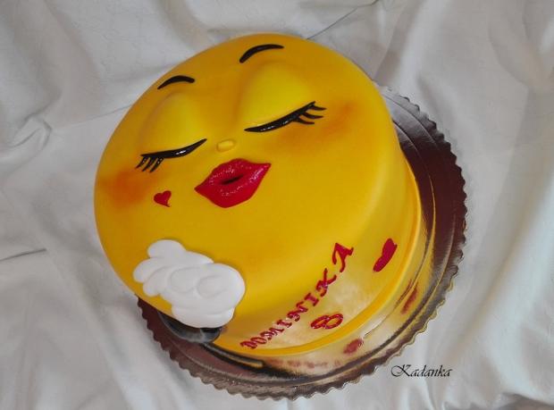 Smajlík posielajúci bozk, torta, Ostané torty pre deti, Kadanka, 3