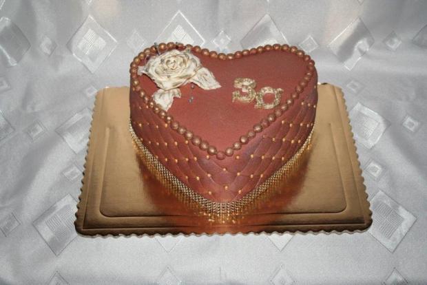 Srdce s ružou, torta, Narodeninové torty, Zuzana Knapikova, 1