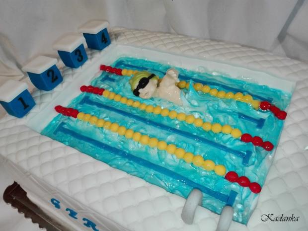 K narodeninám pre plavca..., torta, Športové torty, Kadanka, 3