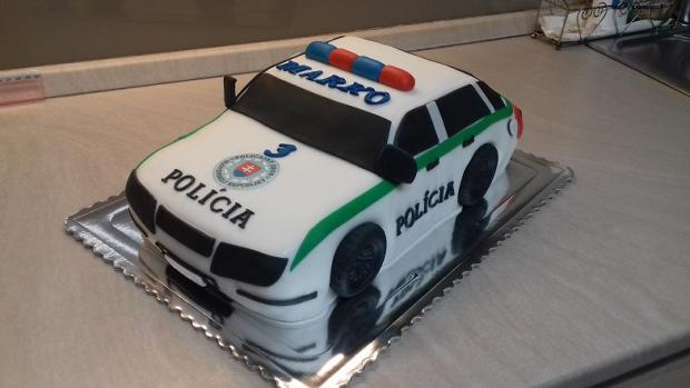 policia - auto, torta, Torty autíčka, vláčiky, monap, 1