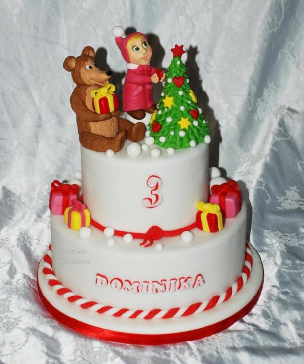 vianocna masa a medved, torta, Rozprávkové torty, Katarina139, 1