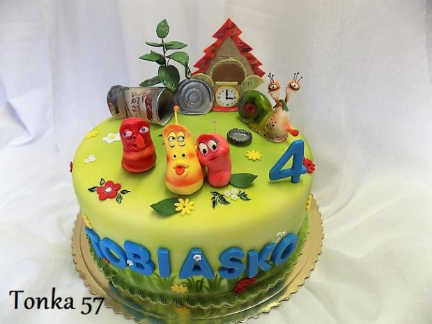 larvy pre Tobiaska, torta, Rozprávkové torty larvy pre Tobiaska, torta, Rozprávkové torty, Tonka 57, 1