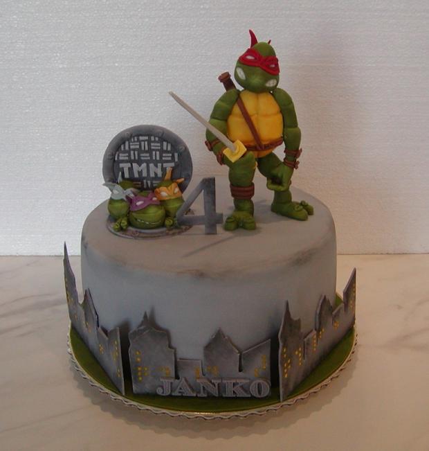 Ninja korytnačky pre Janka, torta, Rozprávkové torty Ninja korytnačky pre Janka, torta, Rozprávkové torty, babina 555, 1