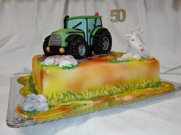 Pre milovníka traktora, kozička, zajačiky a psík..., torta, Torty autíčka, vláčiky Pre milovníka traktora, kozička, zajačiky a psík..., torta, Torty autíčka, vláčiky, Kadanka, 4