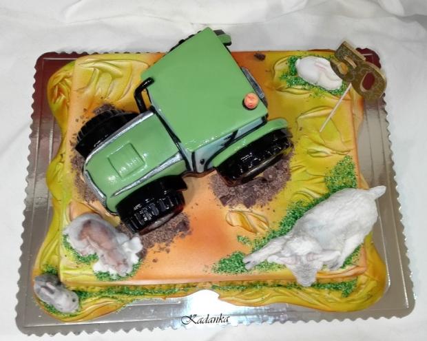 Pre milovníka traktora, kozička, zajačiky a psík..., torta, Torty autíčka, vláčiky Pre milovníka traktora, kozička, zajačiky a psík..., torta, Torty autíčka, vláčiky, Kadanka, 3