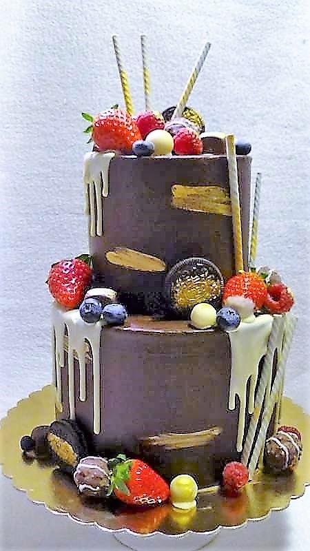 Poschodová drip torta, torta, Drip torty Poschodová drip torta, torta, Drip torty, stanula, 1