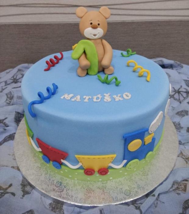 Macko, torta, Torty autíčka, vláčiky, Dasa Jedinakova, 1