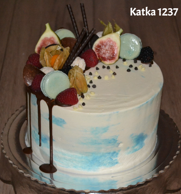 krémovo-čokoládová, torta, Drip torty, katka1237, 1