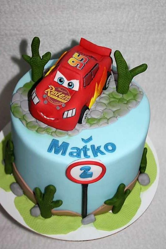 Mc qeen, torta, Torty autíčka, vláčiky, stanula, 1