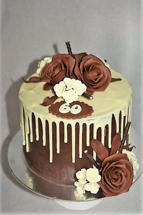 Drip torta s výzdobou, torta, Drip torty, stanula, 1