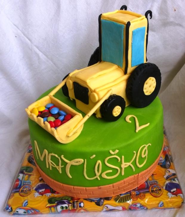 S bágrom... , torta, Torty autíčka, vláčiky, Mariolka, 1