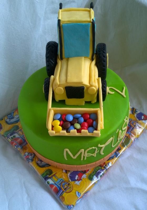 S bágrom... , torta, Torty autíčka, vláčiky, Mariolka, 2