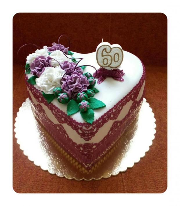 Srdiečko pre mamičku, torta, Narodeninové torty, Zuzana Susnyáková, 1