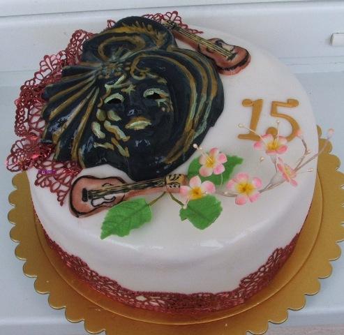 Malinovo čučoriedková na želanie z maskou, torta, Narodeninové torty, atigram, 1