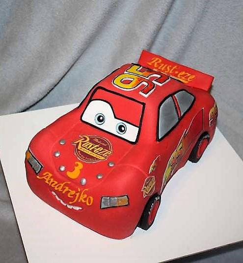 Auto mc qeen, torta, Torty autíčka, vláčiky, stanula, 1