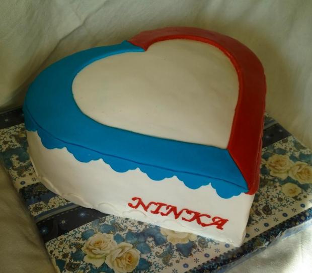 Srdiečko na želanie... , torta, Ostané torty pre deti, Mariolka, 2