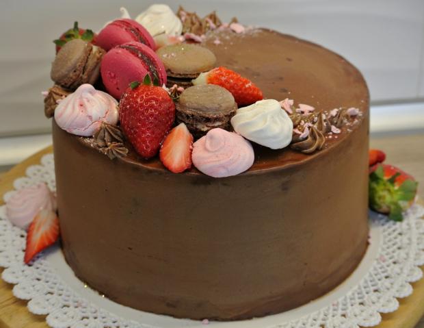 Cokoladovo-ruzova, torta, Čokoládové torty, Elael, 1