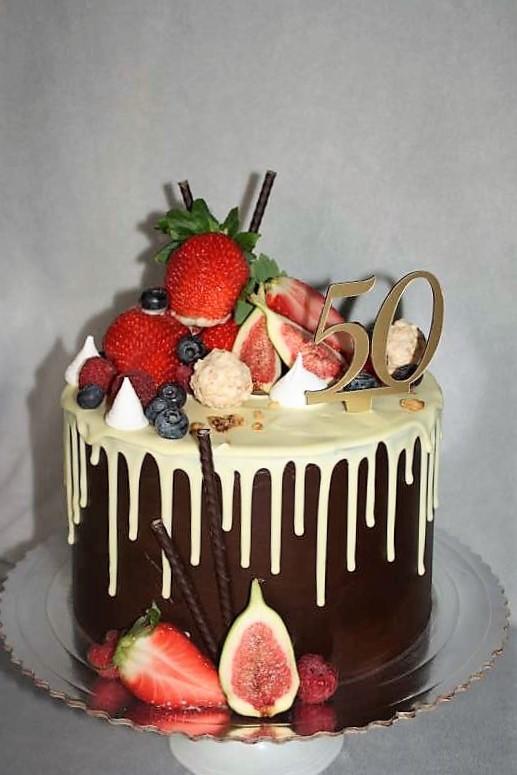 Drip torta s ovocím, torta, Drip torty, stanula, 1