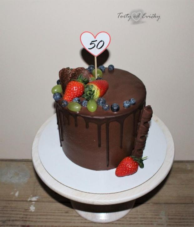 Drip torta na 50 , torta, Drip torty, Torty od Evičky, 1