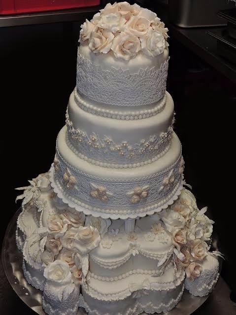 v ivory farbe, torta, Svadobné torty, Obertová Mária, 1