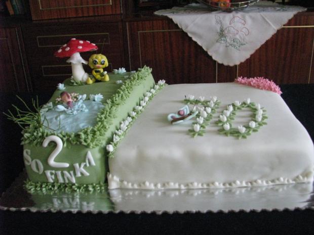 tortička pre babku a vnučku, torta, Narodeninové torty, anip, 1