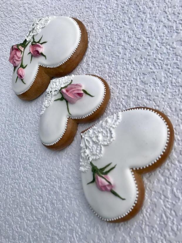 Perníčky s růžemi, torta, Zákusky, ajsanek, 2