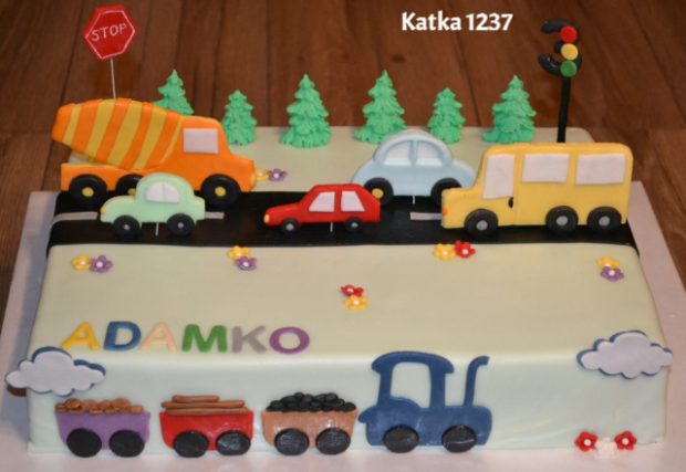 s autami pre Adamka, torta, Torty autíčka, vláčiky, katka1237, 2