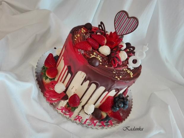 Drip dezertík pre slečnu...., torta, Drip torty, Kadanka, 2