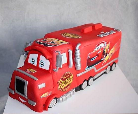 Kamión MACK, torta, Torty autíčka, vláčiky, stanula, 1