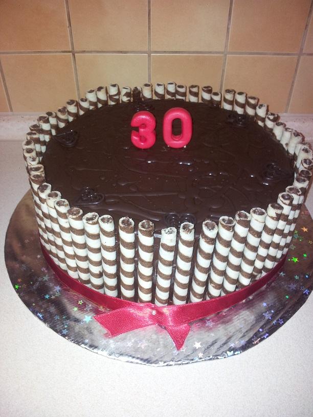 čokoládová s trubičkami, torta, Narodeninové torty, anafe, 1