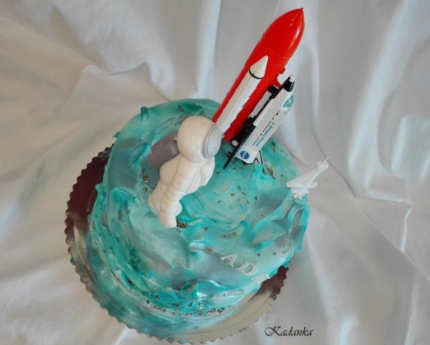 Pre malého astronauta, vesmír s raketou a kozmonautom..., torta, Torty autíčka, vláčiky, Kadanka, 4