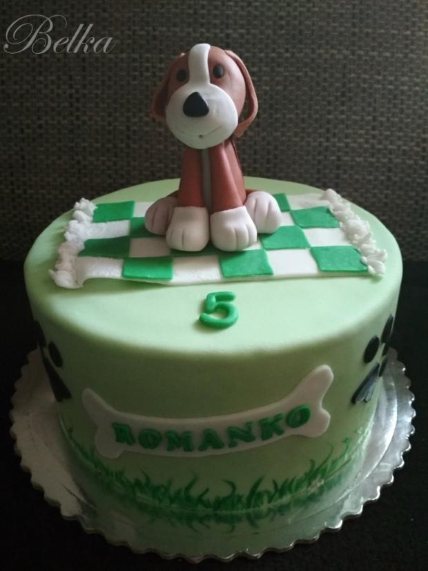 torta psik, torta, Torty so zvieratkami, belka, 1