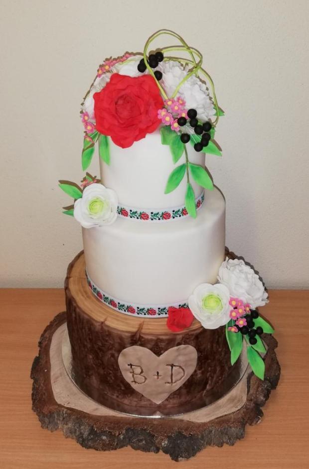 Svadobná v prírodnom štýle , torta, Svadobné torty, lucianah1, 1