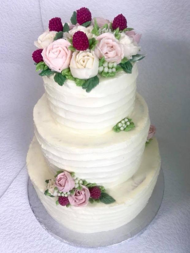 Krémový svatební , torta, Svadobné torty, ajsanek, 4