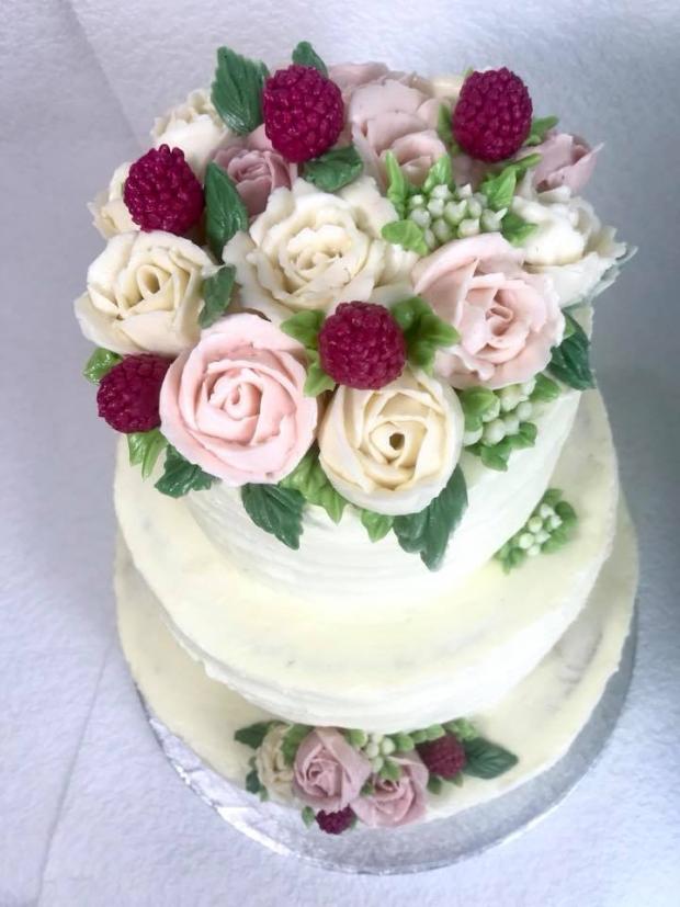 Krémový svatební , torta, Svadobné torty, ajsanek, 2