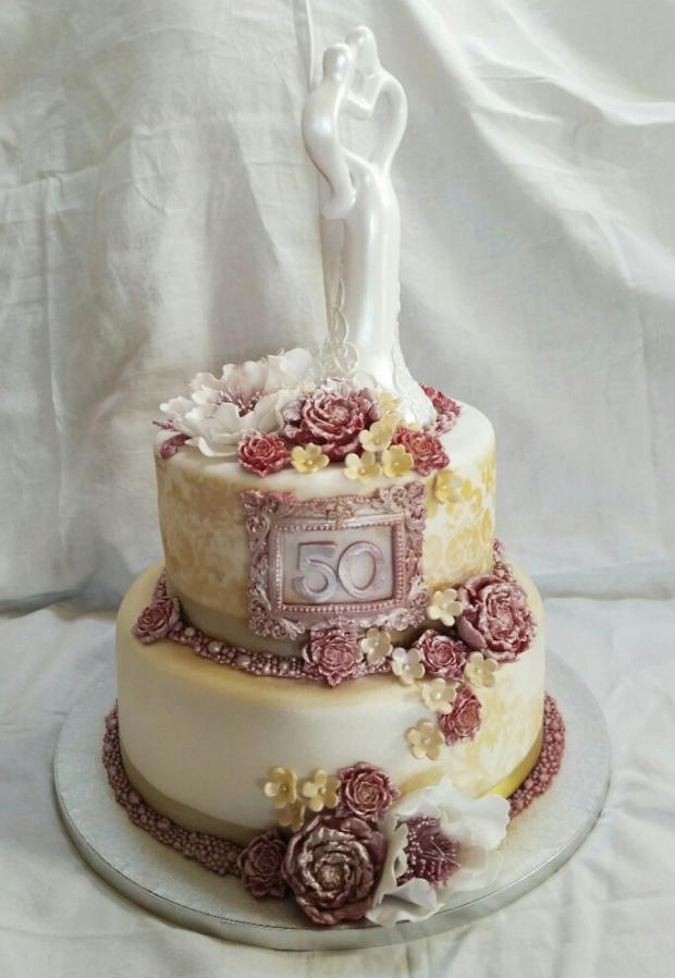 Zlatá svadba , torta, Svadobné torty, Lucia Gažiová, 1