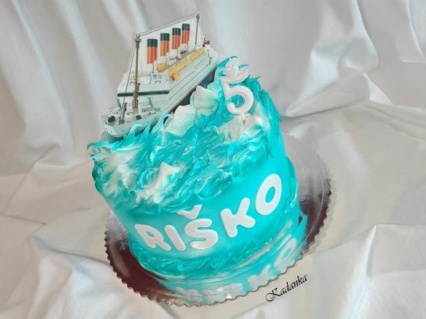 Titanic..., torta, Torty autíčka, vláčiky, Kadanka, 1