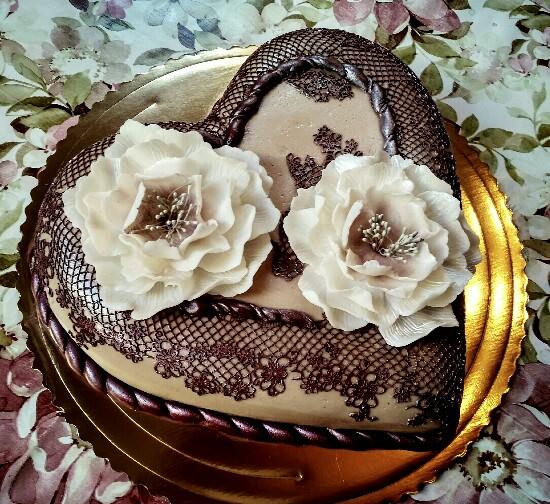 Srdce na svadbu, torta, Svadobné torty, Lucia Gažiová, 1
