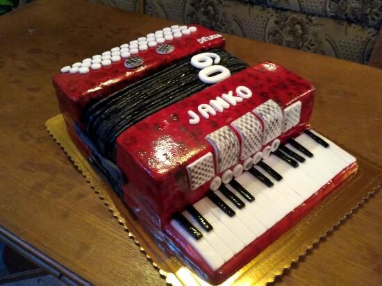 Pre harmonikára, torta, Narodeninové torty, Lucia Gažiová, 1