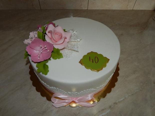 Jemná k 40-tke, torta, Narodeninové torty, Iveta Barlíková, 1