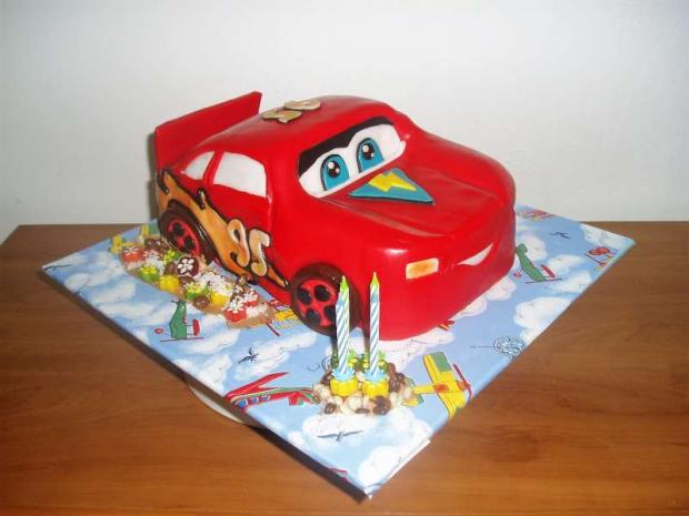 McQueen autíčko, torta, Torty autíčka, vláčiky, terezka01, 1