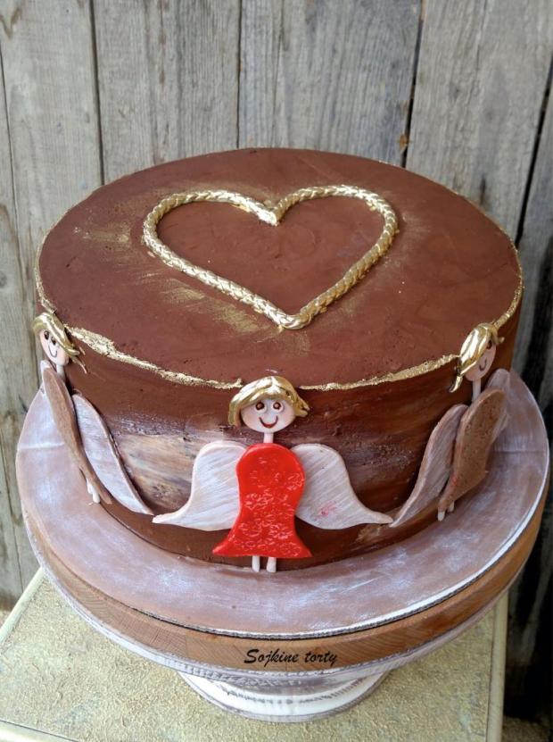 Anjel z dreva, torta, Narodeninové torty, S. Sojka, 2