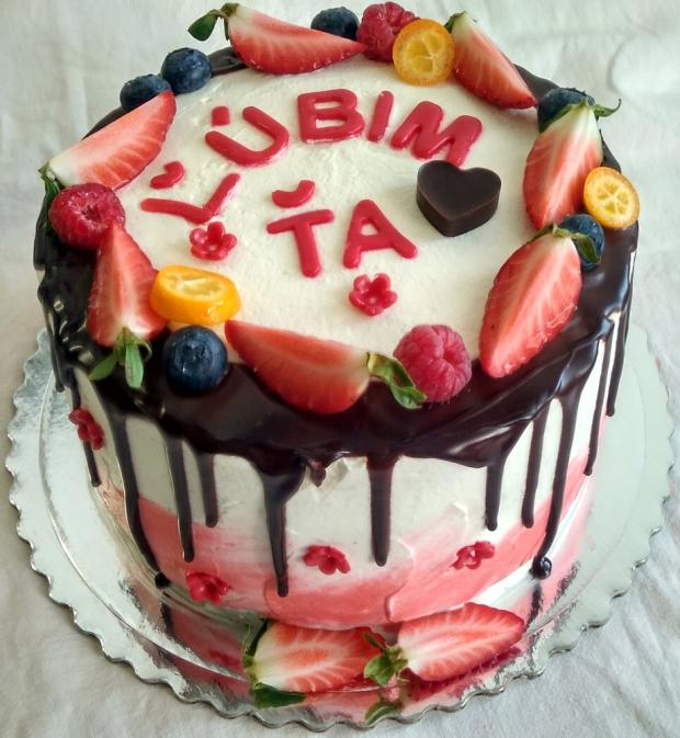 K výročiu, torta, Drip torty, tortysophia.sk, 1