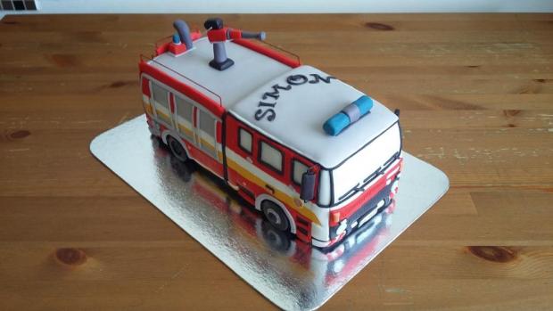 Hasičské auto Karosa, torta, Torty autíčka, vláčiky, juraj.ba, 1