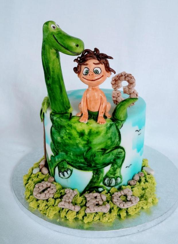 Dobrý dinosaurus, torta, Rozprávkové torty, mlssna alena, 1