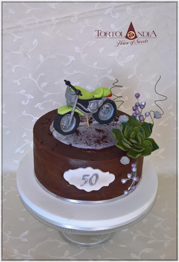 Čokoládová s motortkou k 50tke pre pána, torta, Športové torty, Tortolandia.sk, 1