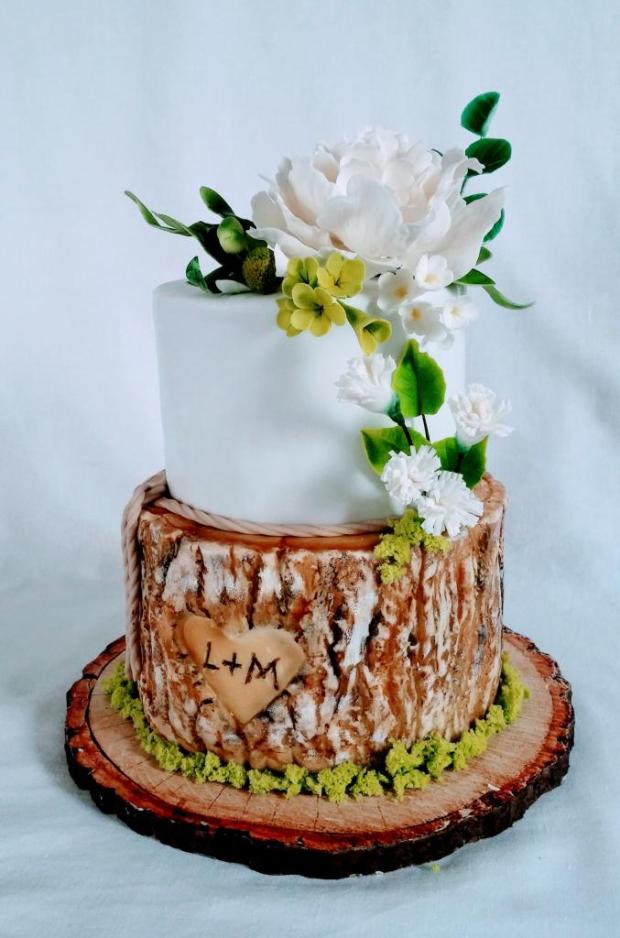 Svadobná rustikálna, torta, Svadobné torty, mlssna alena, 1