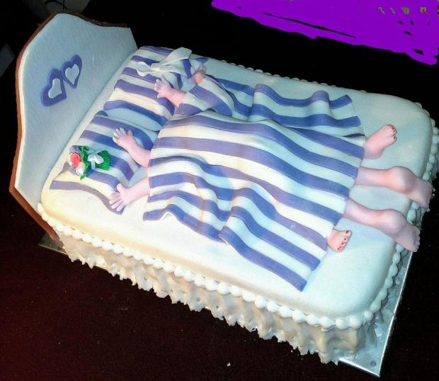 svadbna postel, torta, Svadobné torty, krihanka, 1